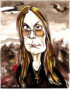 Ozzy Osbourne (colour caricature) by Neale Osborne